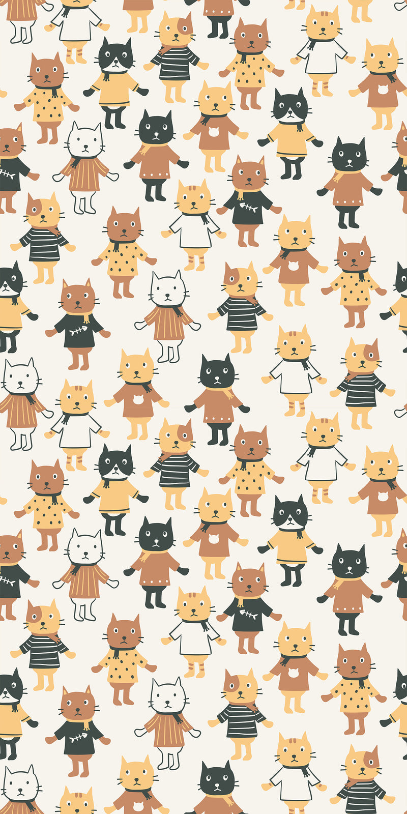 Cuddly Cats  - Peel and Stick Removable Wallpaper I Heart Wall Art Australia 