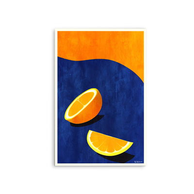 Petit DeI jeuner, Deux Oranges by Bo Anderson - Stretched Canvas Print or Framed Fine Art Print - Artwork I Heart Wall Art Australia 