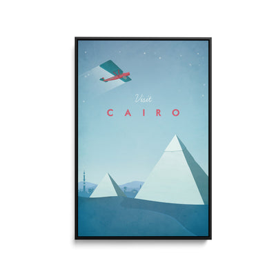 Cairo by Henry Rivers - Stretched Canvas Print or Framed Fine Art Print - Artwork- Vintage Inspired Travel Poster I Heart Wall Art Australia 