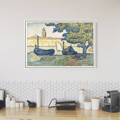Saint–Tropez (The Port of St. Tropez) by Paul Signac- Stretched Canvas Print or Framed Fine Art Print I Heart Wall Art Australia 