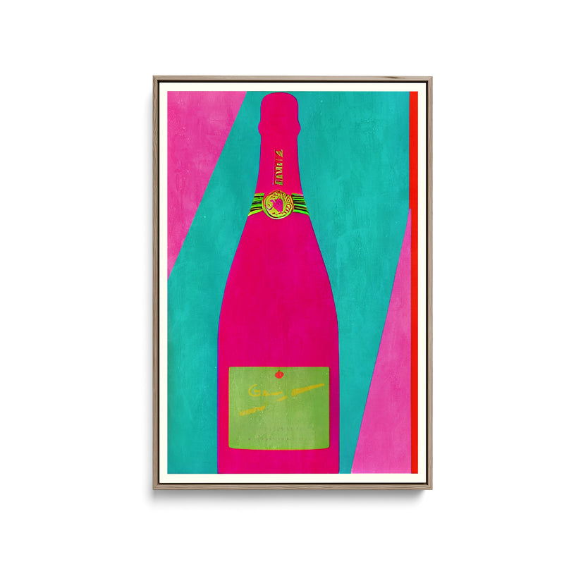 Pink Champagne by Bo Anderson - Stretched Canvas Print or Framed Fine Art Print - Artwork I Heart Wall Art Australia 